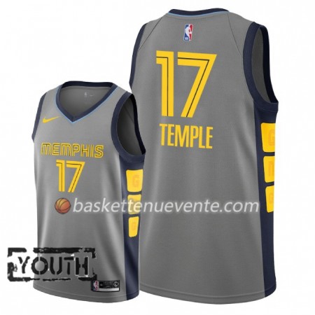 Maillot Basket Memphis Grizzlies Garrett Temple 17 2018-19 Nike City Edition Gris Swingman - Enfant